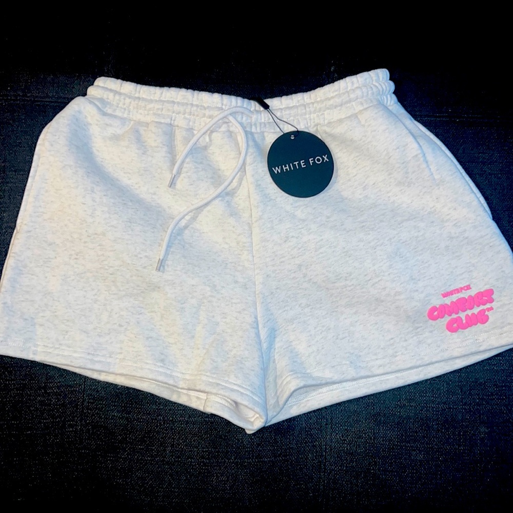 White fox sweat shorts